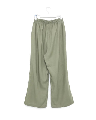 Pleated skirt wide slacks