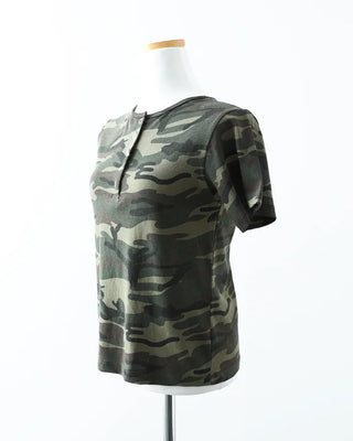 (ORIGINAL) Lettering Camo Half T-Shirt