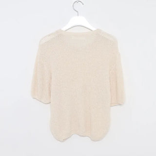 Round neck short-sleeved knit