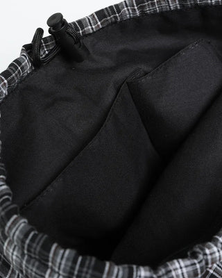 Multi-pocket check backpack
