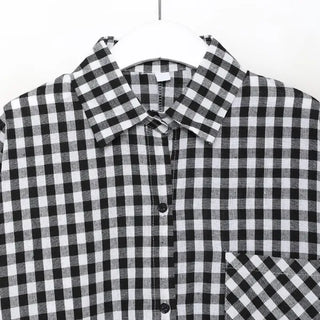 Loose check shirt