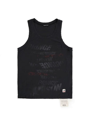 [MASONPRINCE] Cotton-Linen Graffiti Print Tank Top / Tee