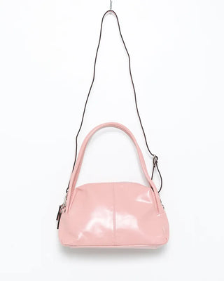2-way center seam leather tote bag