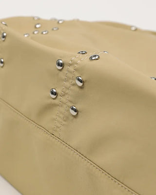 Double rivet line shoulder bag
