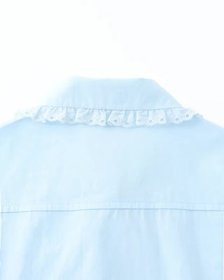 [1st Re-release] (ORIGINAL) Lace Ribbon Slim Blouse