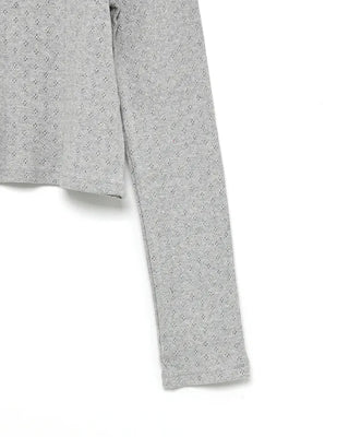 Perforated Sleeveless Cardigan Set