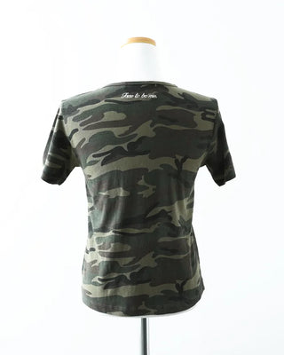 (ORIGINAL) Lettering Camo Half T-Shirt