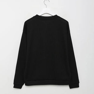 Semi-zip ribbed cardigan