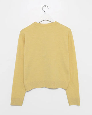 Short crew neck cardigan