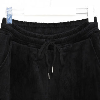 Corduroy half-zip pullover and pants set