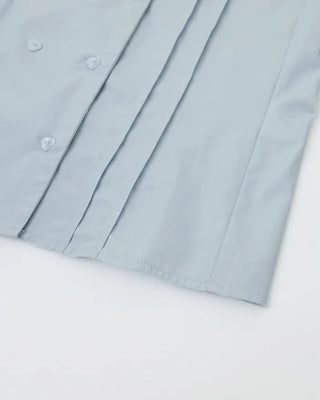 [6th Re-release] (ORIGINAL) Heart Button Lace Puff Blouse