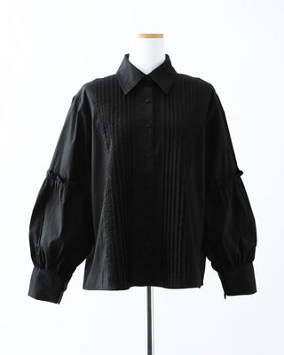 (ORIGINAL) Basic Pintuck Shirring Shirt
