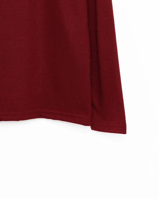 Round neck simple long T-shirt