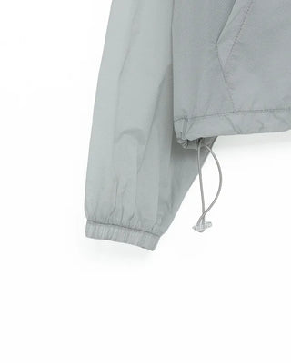Hooded cropped windbreaker