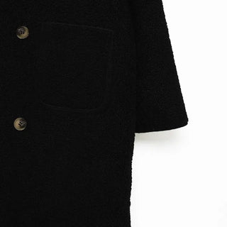Checked long coat