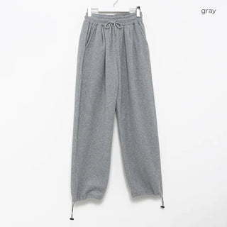 (Unisex) Fleece-stuffed elastic waist pants