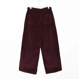 Wide corduroy long pants