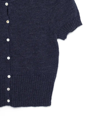 Half-sleeve knit cardigan