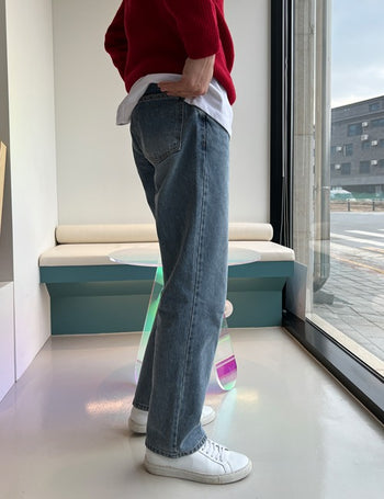 Pepper Semi-Wide Denim Pants (3 colors)