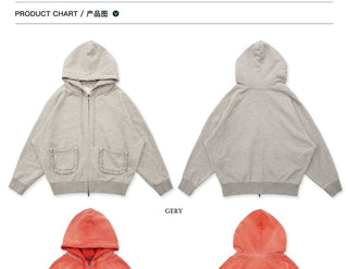 [Moromoro2] Combed Cotton Lace Hoodie &  Sweatpants