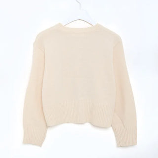 Basic color cardigan