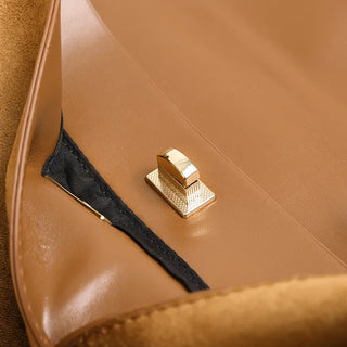 Suede-style square shoulder bag