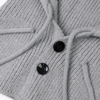 Button-up knit balaclava