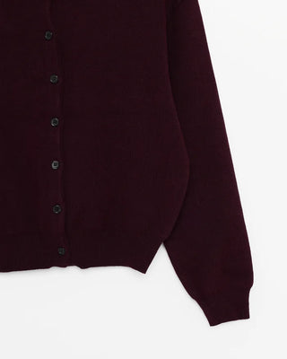 Wool round neck cardigan