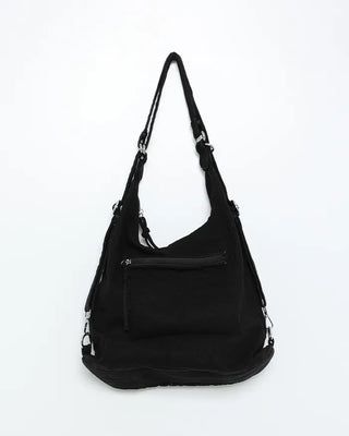 3-way multi-pocket denim bag