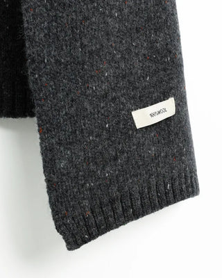 Melange knit wool scarf