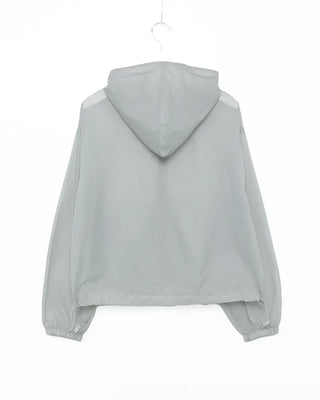 See-through semi-cropped windbreaker