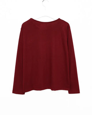 Round neck simple long T-shirt