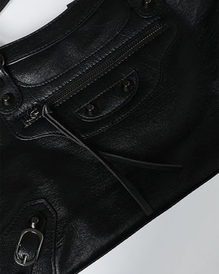2-Way Studded Square Boston Bag