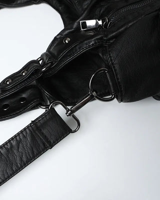 Cargo Pocket Square Leather 2-Way Bag
