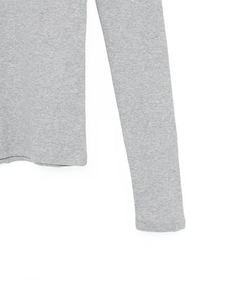 Bateau Neck Basic Long T-Shirt