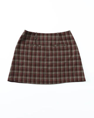 [1st Re-release] (ORIGINAL) Check A-line Mini Skirt