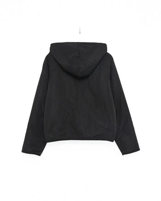 Reversible polka dot parka jacket