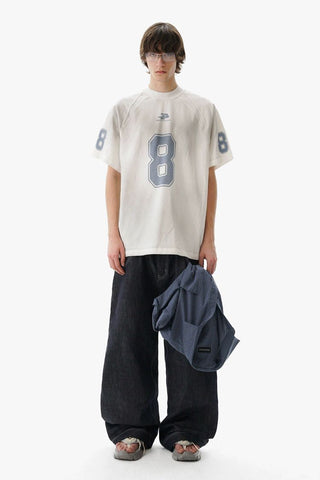 [MASONPRINCE] Combed Cotton No.8 Jersey T-Shirt