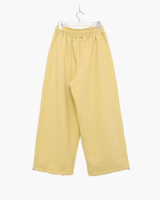 Fleece-lined one-pleat sweatpants