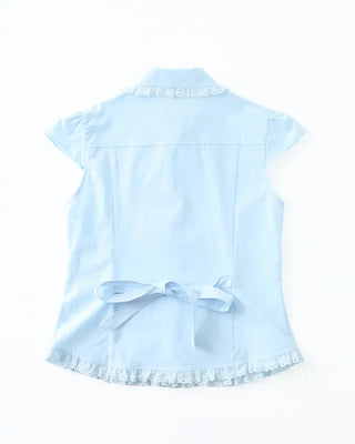 [1st Re-release] (ORIGINAL) Lace Ribbon Slim Blouse