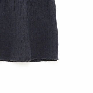 Button-collar knit and skirt set