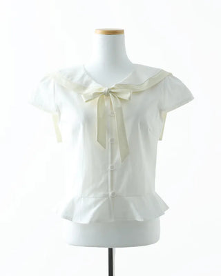 (ORIGINAL) Sailor Collar Ribbon Blouse