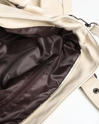 Zip Detail Motor Boston Bag