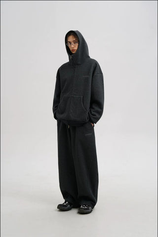 [MASONPRINCE] Air Layer Stand Collar Hoodie Set