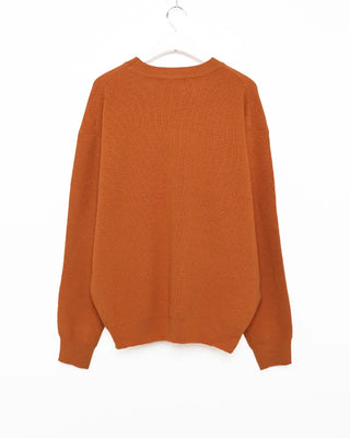 Rib-knit crew neck
