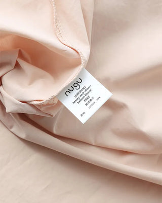 (ORIGINAL) Henley Neck Ribbon Balloon Blouse