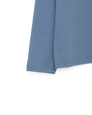 Simple round neck collar long-sleeve T-shirt