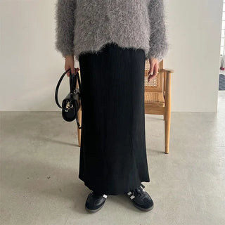 Long knit skirt