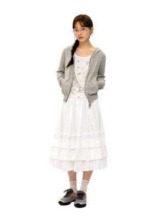 [Moromoro2] Multi-Layer Lace Ruffle Cake  Skirt