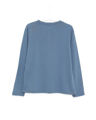 Simple round neck collar long-sleeve T-shirt